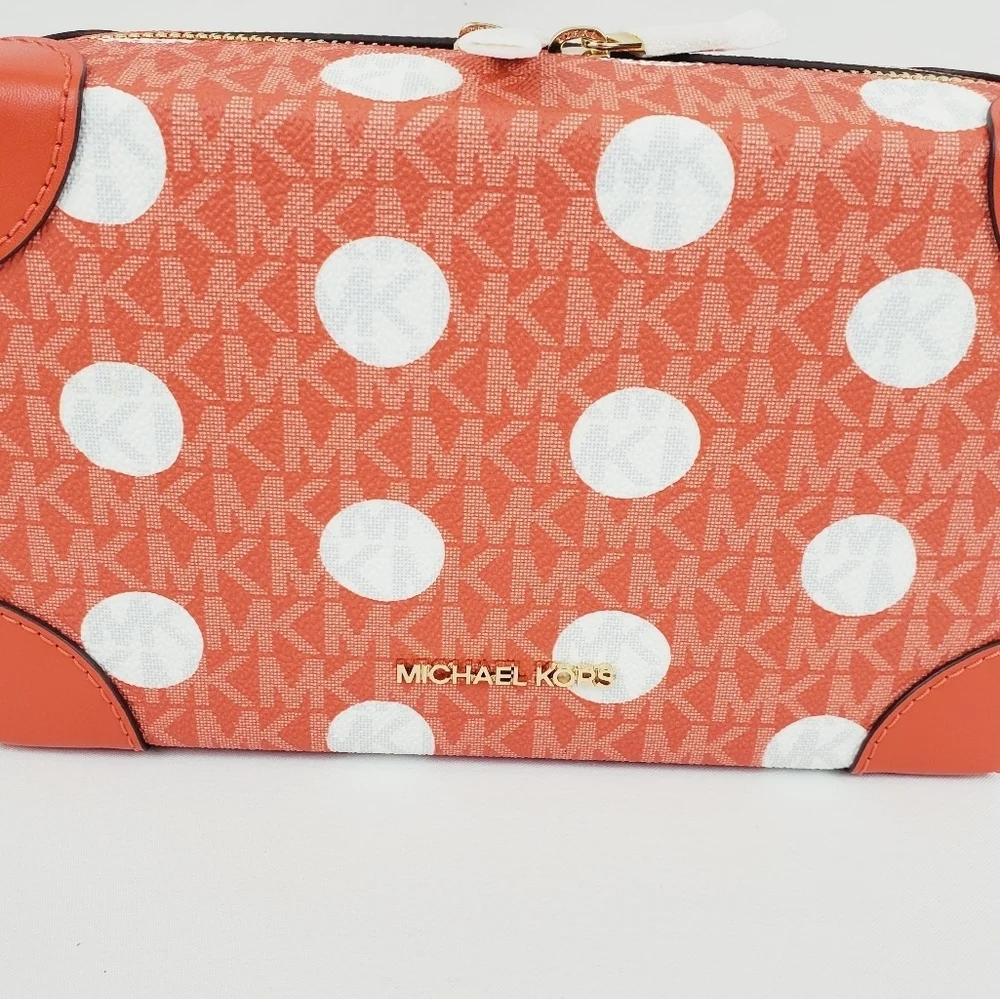 Michael Kors Jeanie Polk Dot Signature Logo Trunk Crossbody Bag